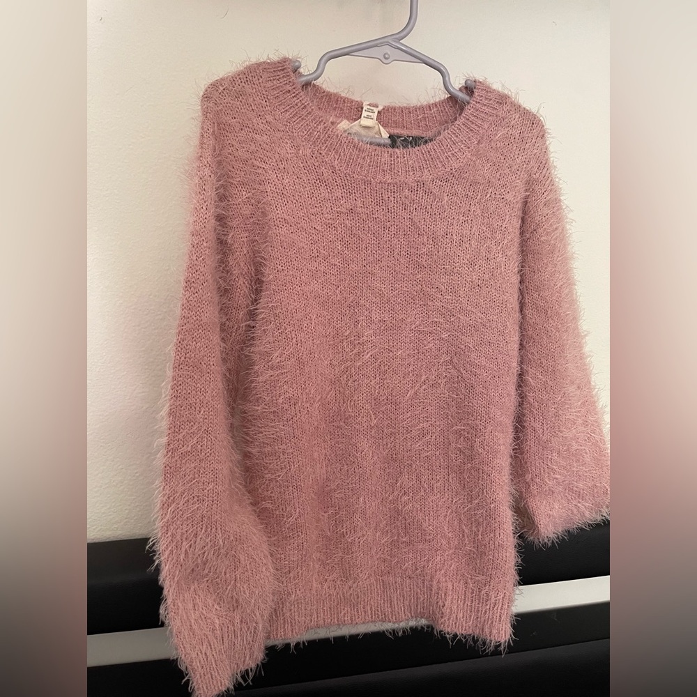 New w/ tag Jessica Simpson Pink Furry Sweater with leggings